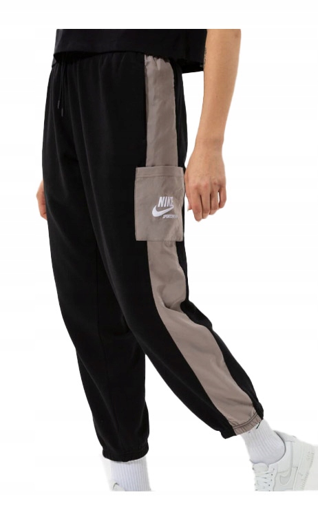 Dámské teplákové kalhoty Nike Heritage Fleece Volné 7/8 DD5679-010 L