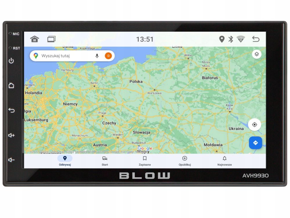 RADIO SAMOCHODOWE 2DIN 7'' GPS ANDROID BT DOTYK Komunikacja Bluetooth GPS Wi-Fi
