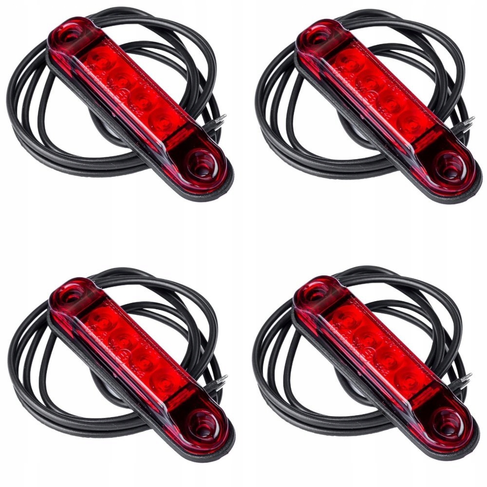 

Zestaw 4x lamp obrysowych Led Horpol Slim czerwona
