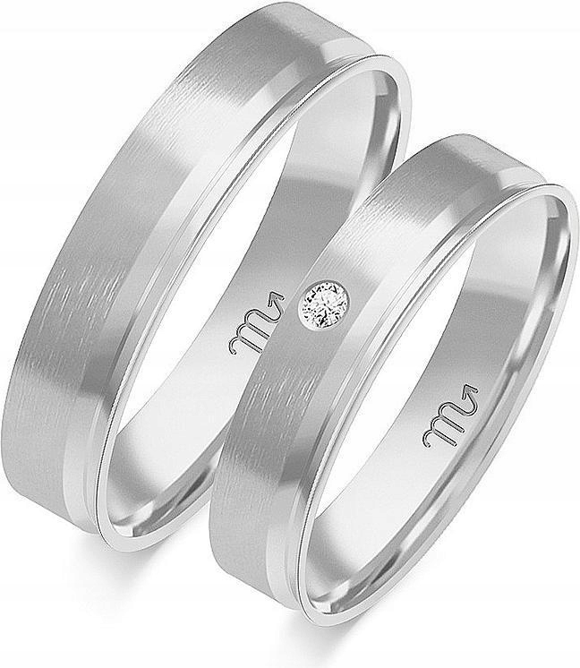 Zlaté moderní bílé snubní prsteny 14k 585 vel. 11 12 13, stylová kolekce pro svatba