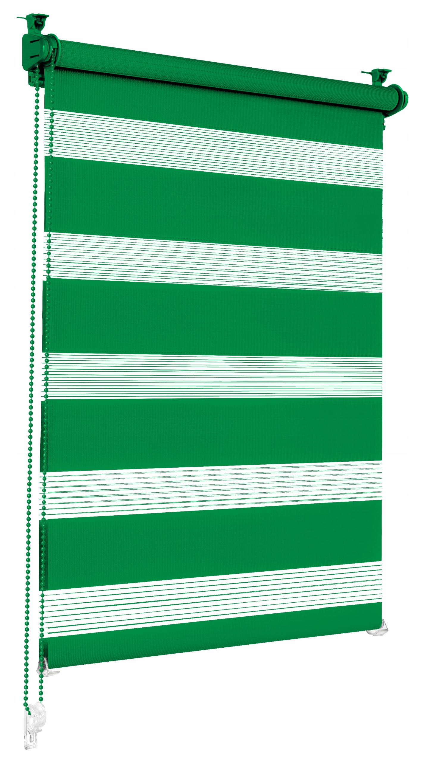 Roleta okienna dzień/noc kolor: zielony wym. 100cm x 130cm