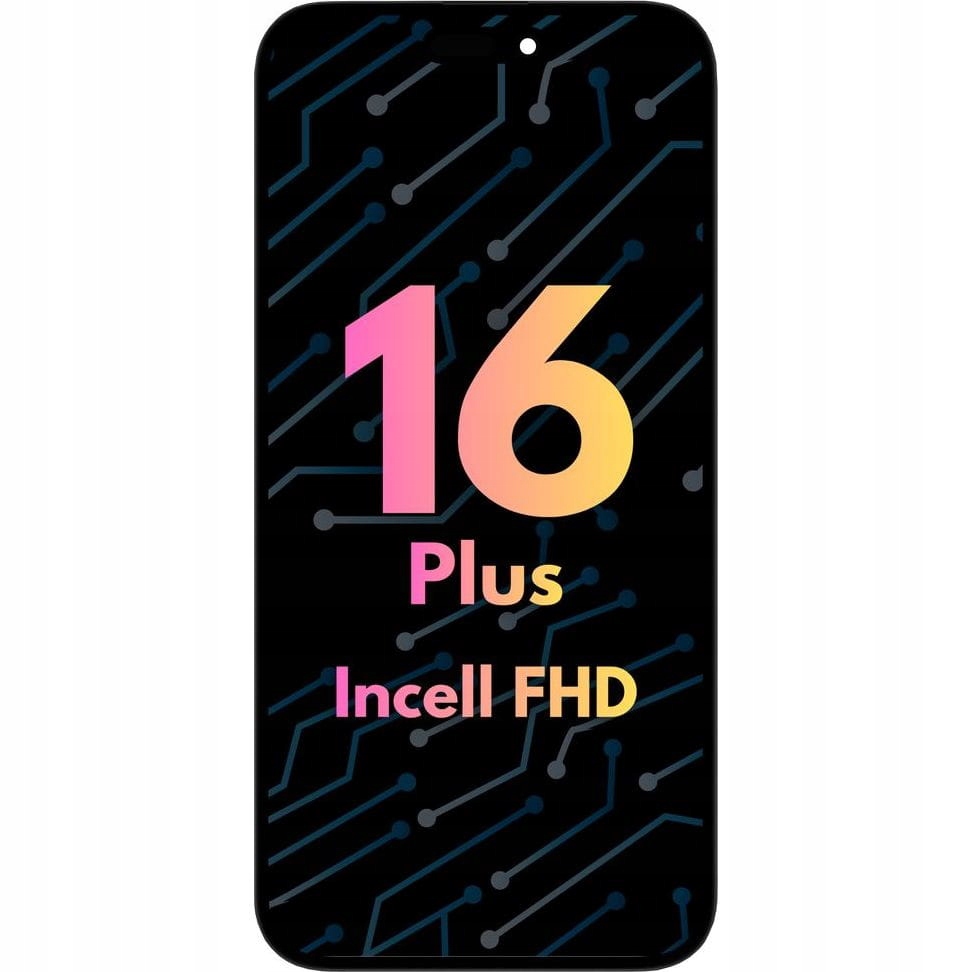 LCD displej pro iPhone 16 Plus Náhradní Incell Fhd těsnění