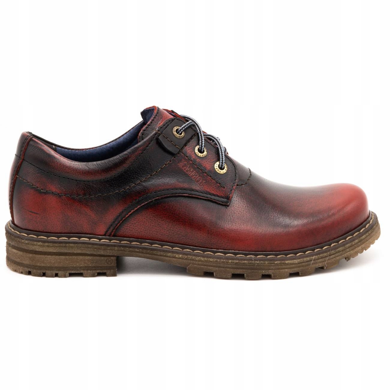 

Buty męskie skórzane trapery 32/KC bordowe 44