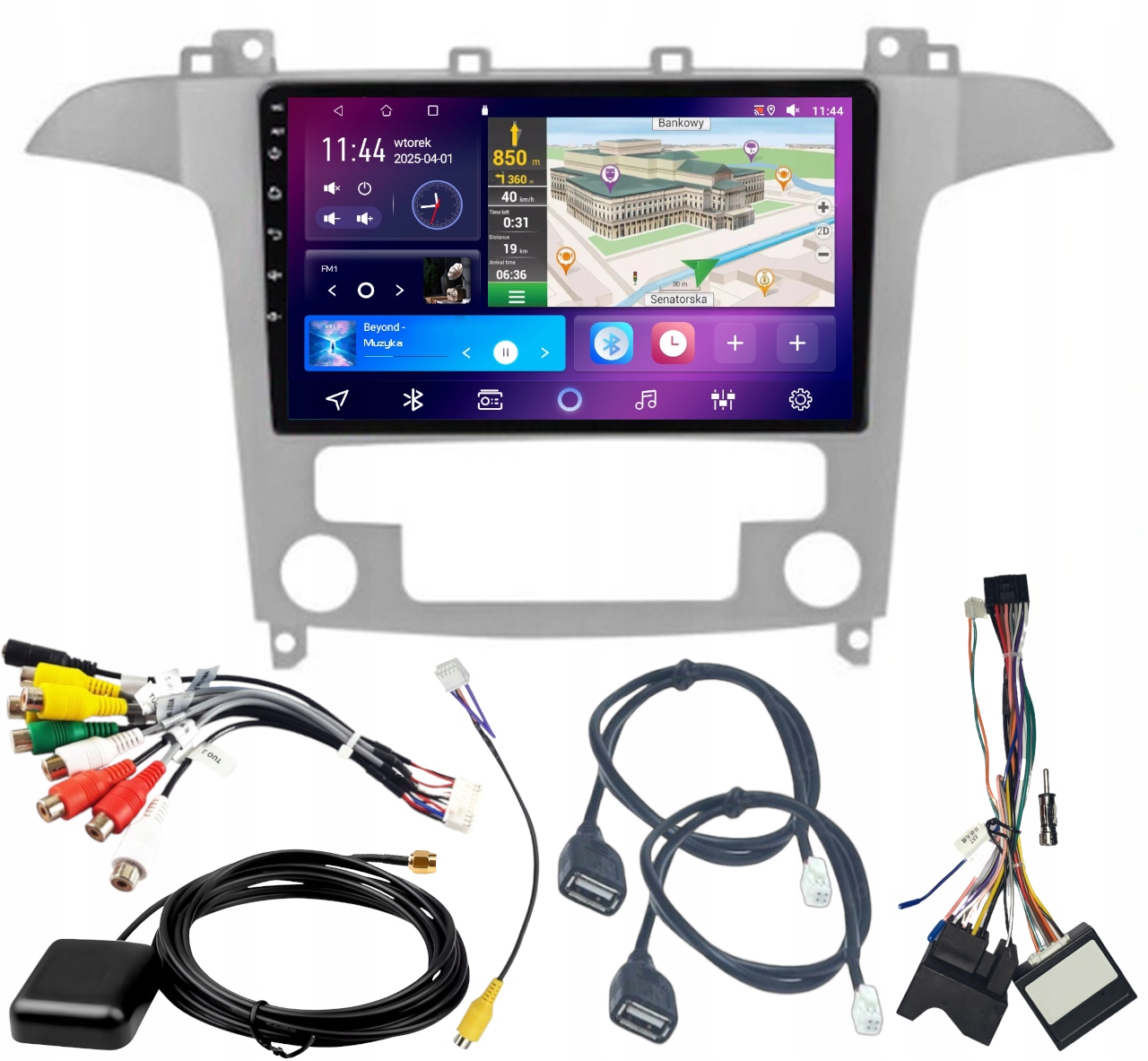 Autorádio Carplay Gps Ford Smax Galaxy Android Bt Wifi 4GB 64GB