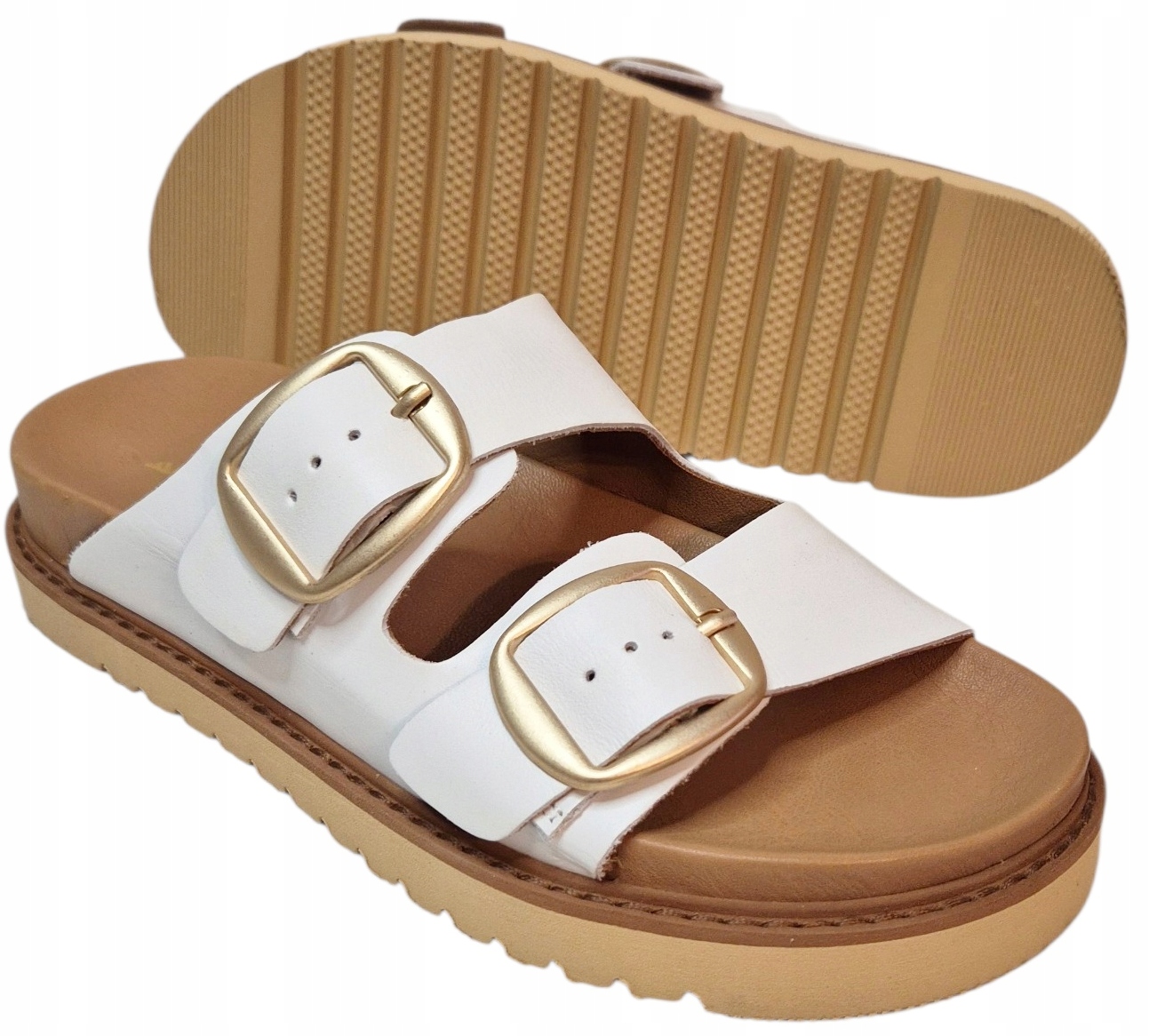 Modo 767 Bílé Nazouváky s nastavitelnými pásky vel