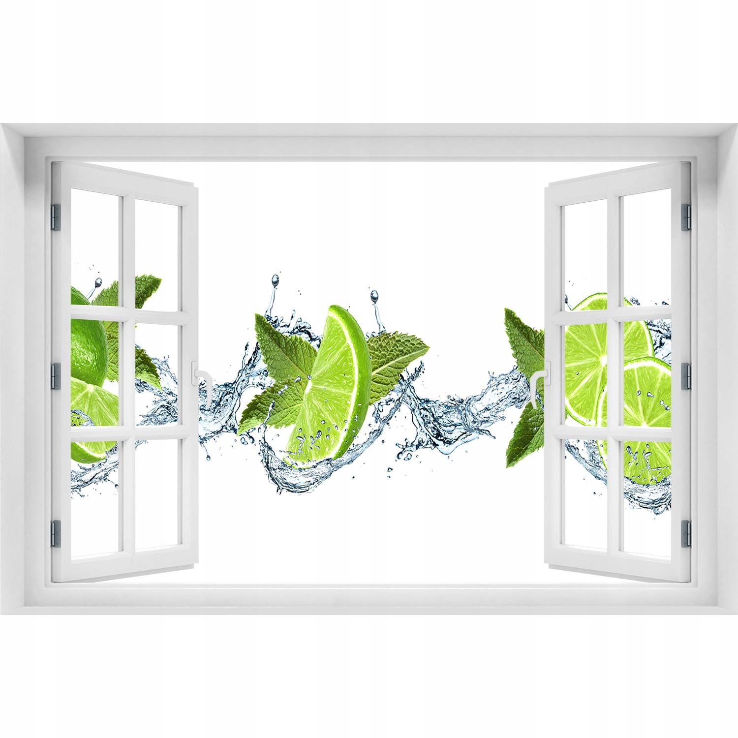 

3D Okno Naklejka Samoprzylepna Limonka 90x60
