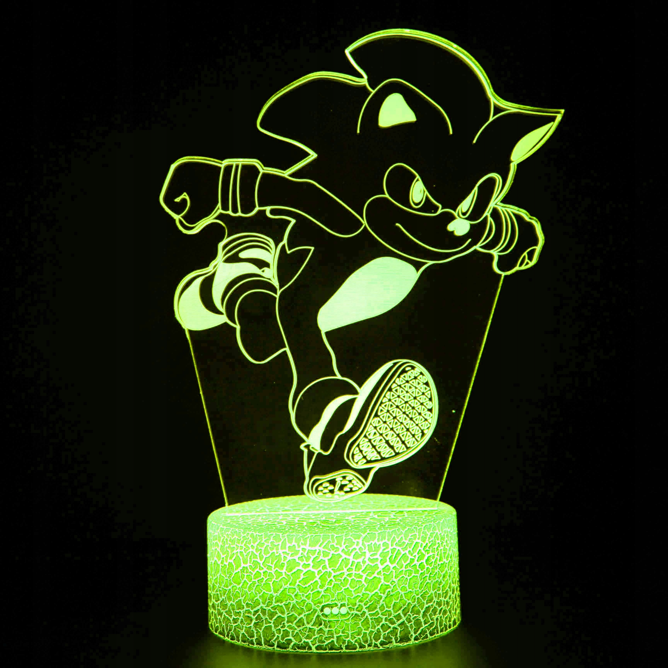 Lampka 3D nocna led usb Mały Sonic z bajki Bohater Sonic the Hedgehog