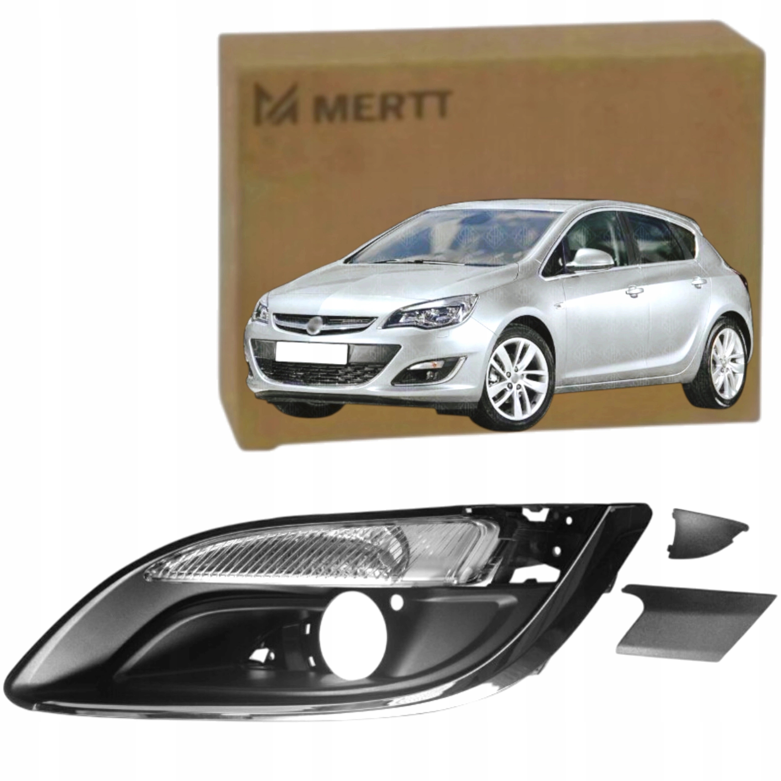 Přední atrapa Mřížka halogenu levá Směrovka Migcz Opel Astra J 12-18