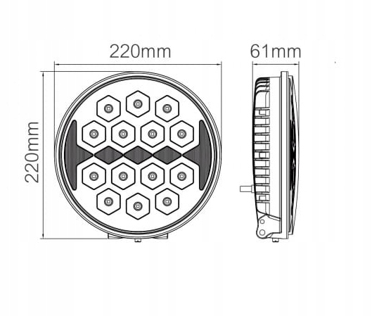 REFLEKTOR DALEKOSIEZNY DROGOWY LED HALOGEN BATMAN Light Source LED