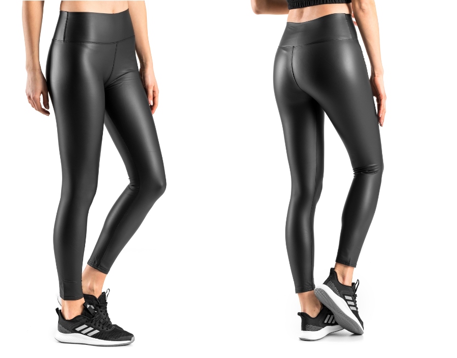 

Legginsy damskie skórzane eko skóra push-up