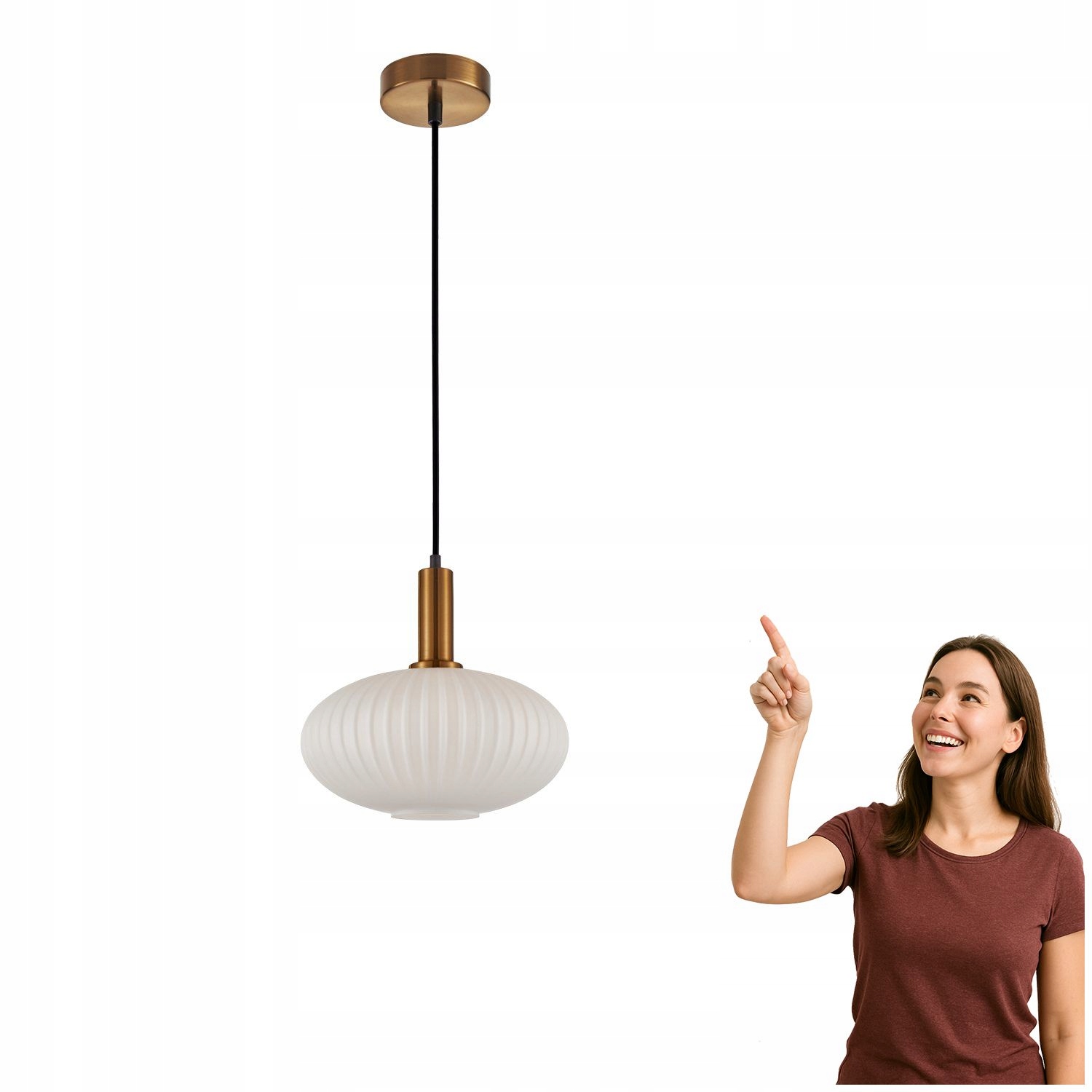 Závěsná lampa Della PND-31982-1B-GD Italux
