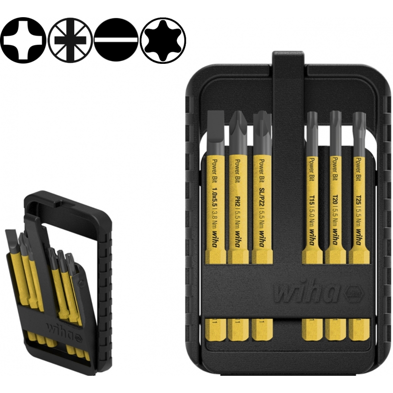 Wiha zestaw bitów power slimBit electric 44106