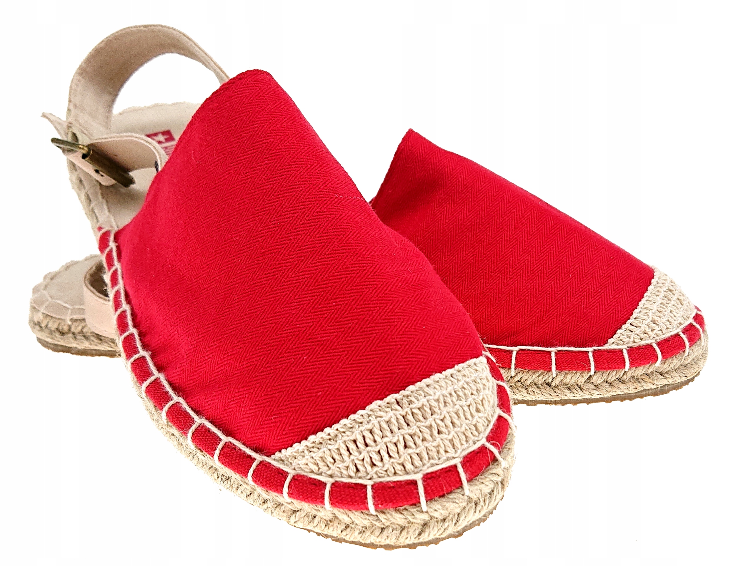 ESPADRYLE PÓŁBUTY TENISÓWKI CZERWONE BIG STAR 36