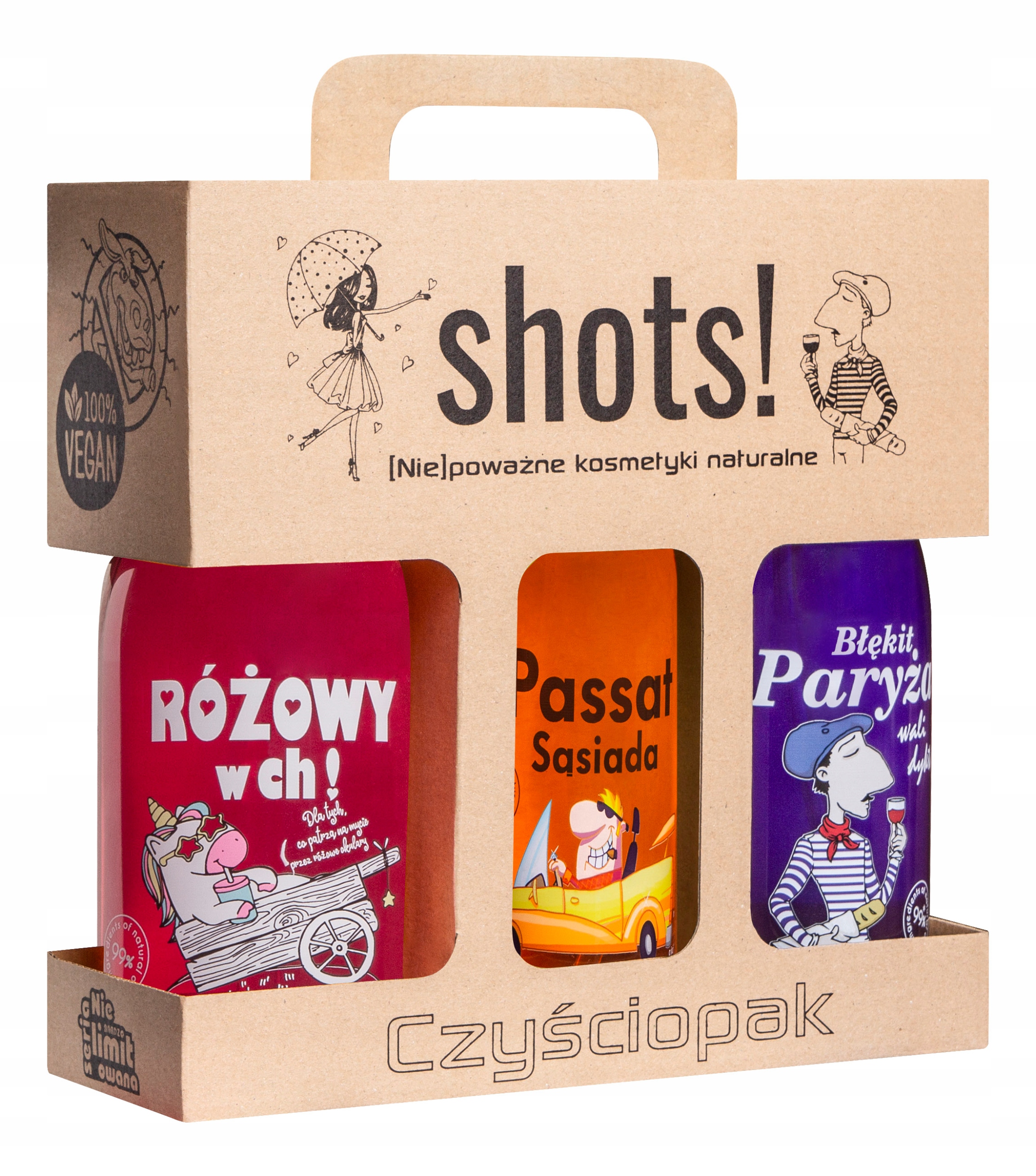 

LaQ Zestaw Czyściopak unisex 3 x żel pod prysznic