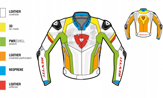 Rev'it Hyperspeed Pro - Kurtka skórzana Rozmiar M