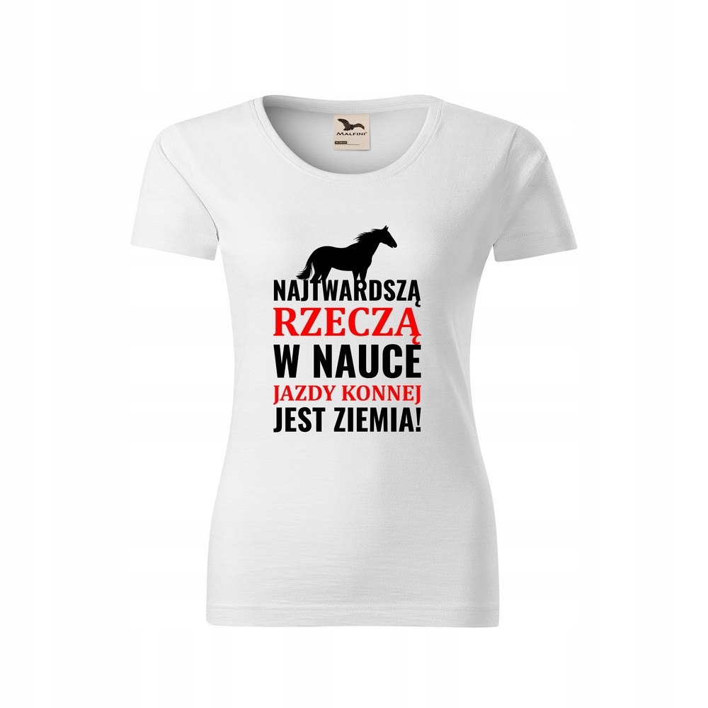 

Koszulka Bawełniana Koń ziemia Damska S