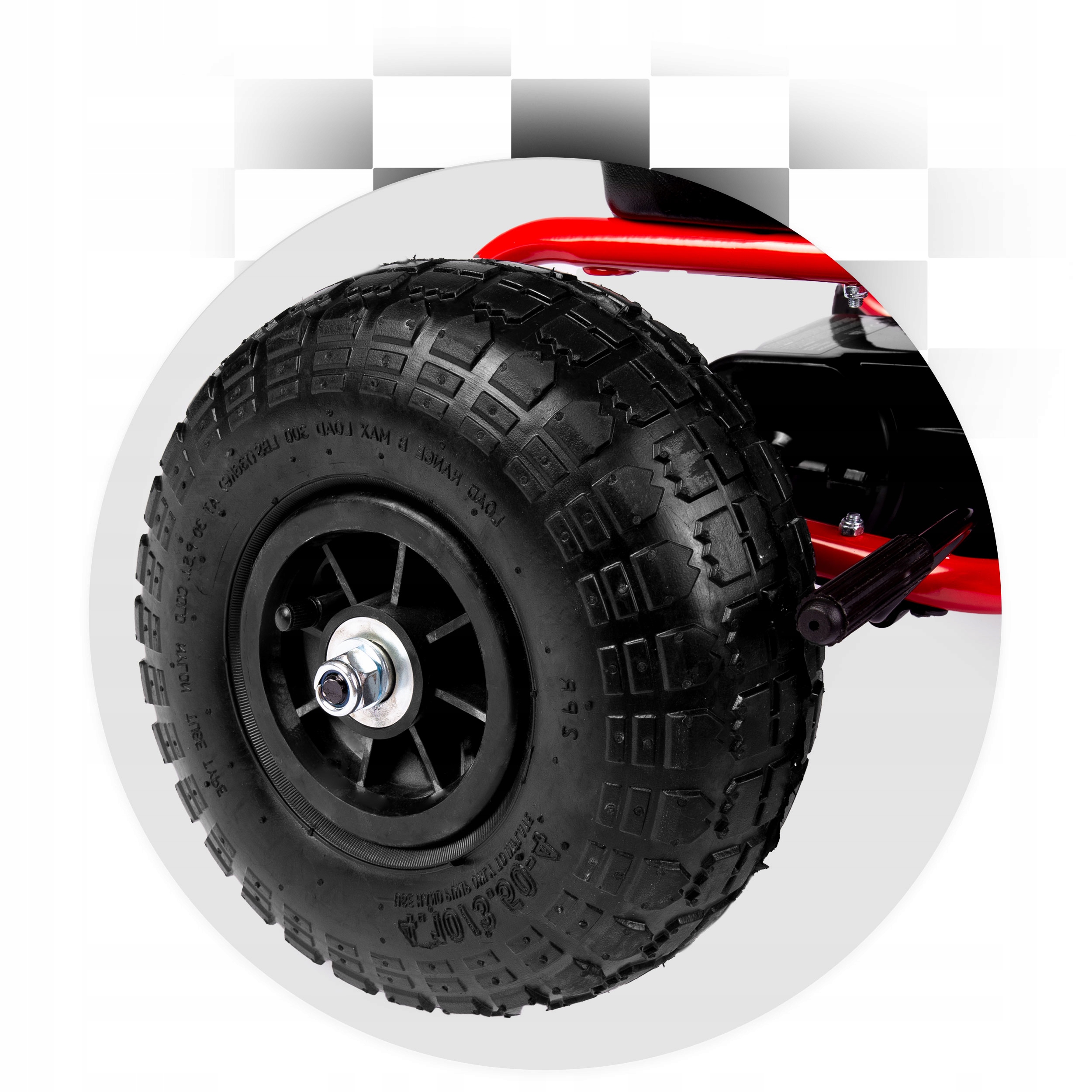 GOKART NA PEDAŁY DLA DZIECI POMPOWANE KOŁA SOLIDNY Długość pojazdu 100 cm