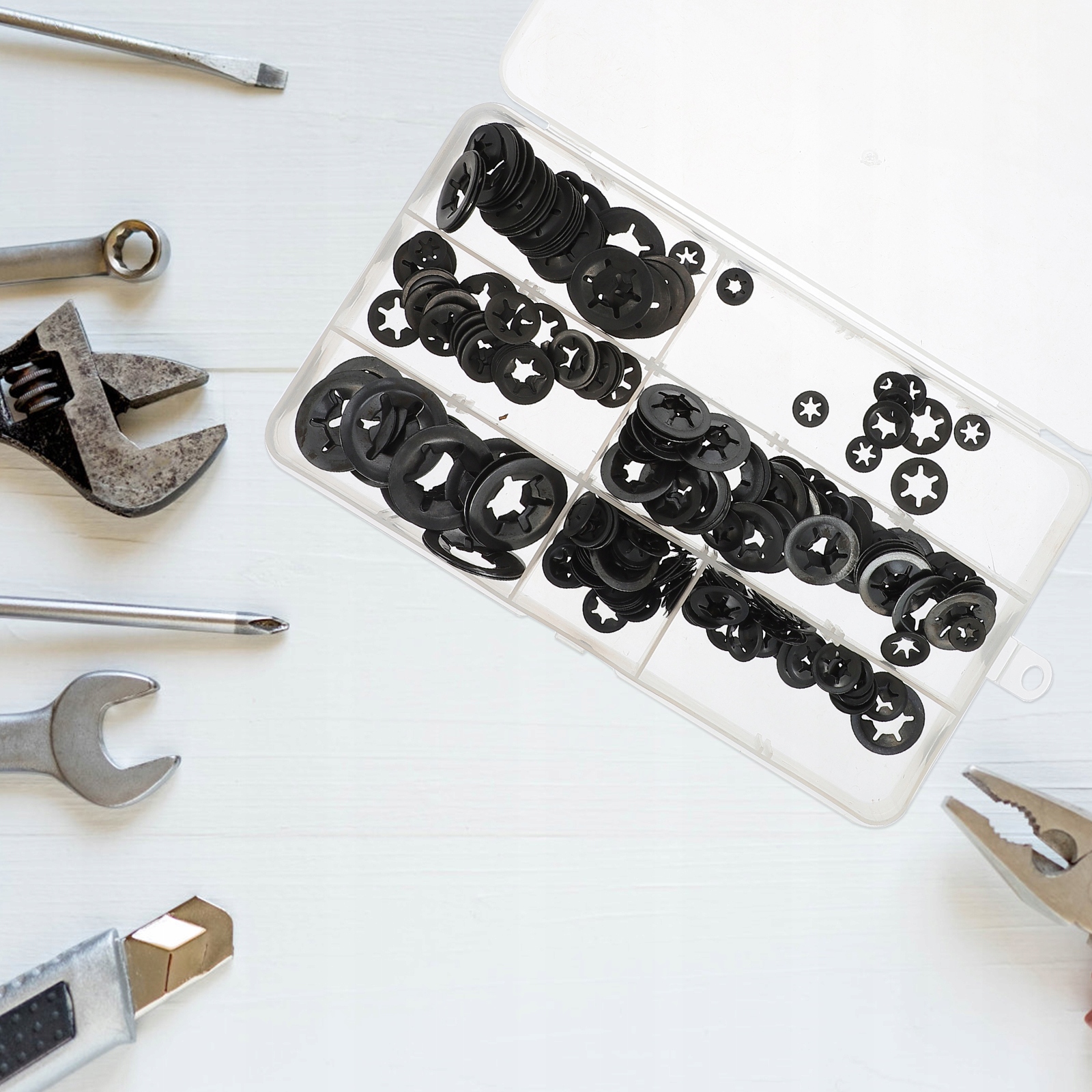 PODKŁADKI WCISKAJĄ PODKŁADKĘ OTWORU ZACISKÓW Typ zestaw osprzętu