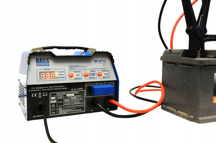 BASS АВТОМОБИЛЬНЫЙ ВЫПРЯМИТЕЛЬ 6/12V СТАРТ 75A LCD