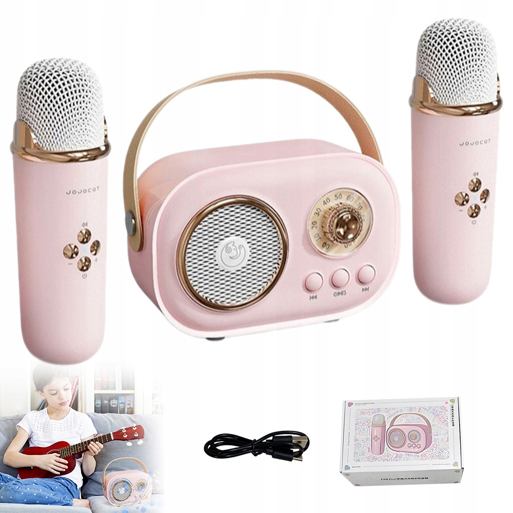 Mikrofon Bezprzewodowy Karaoke Głośnik Bluetooth C20 Plus 2 Mikrofon