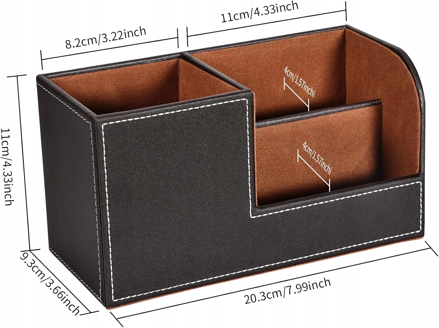 SKÓRZANY ORGANIZER NA BIURKO PRZYBORNIK BIUROWY WIELOFUNKCYJNY POJEMNIK Kod producenta 8D5CVD