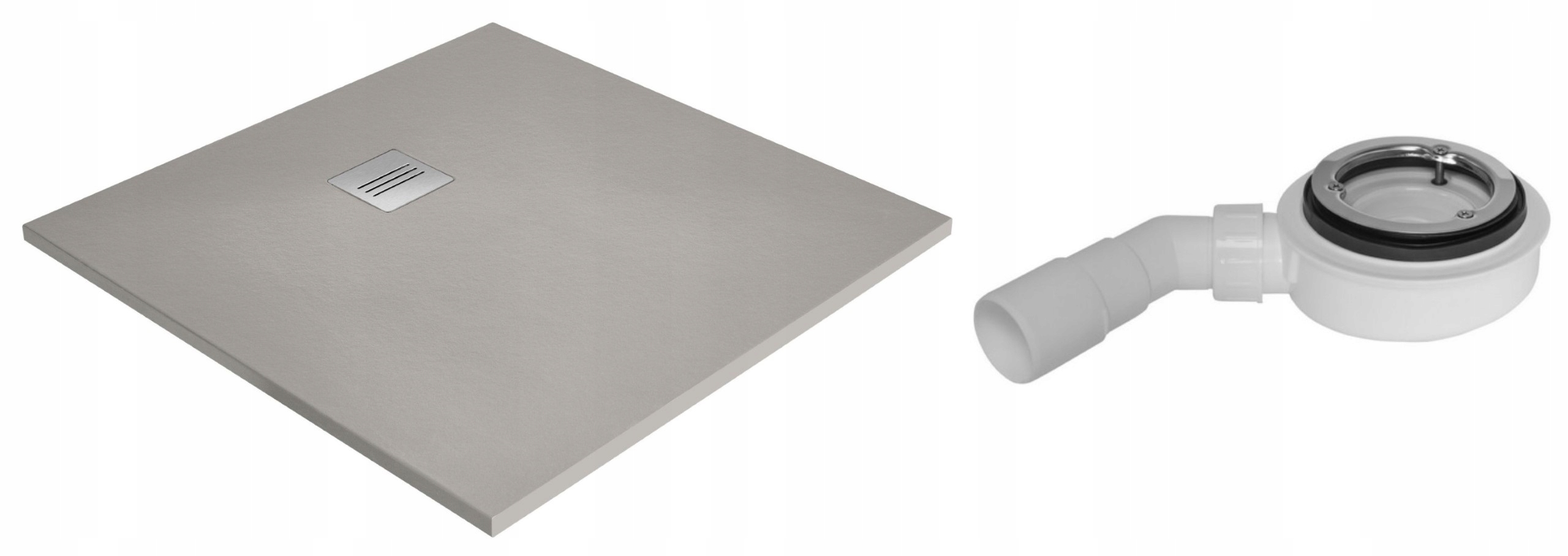 Brodzik kwadratowy Kyntos C Cemento 100x100 Syfon Radaway