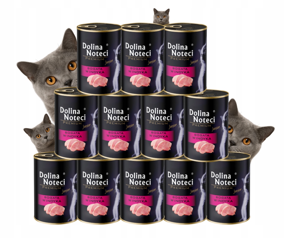 Levně Krmivo pro kočky Dolina Noteci junior bohaté na krůtu, sada 12x400 g