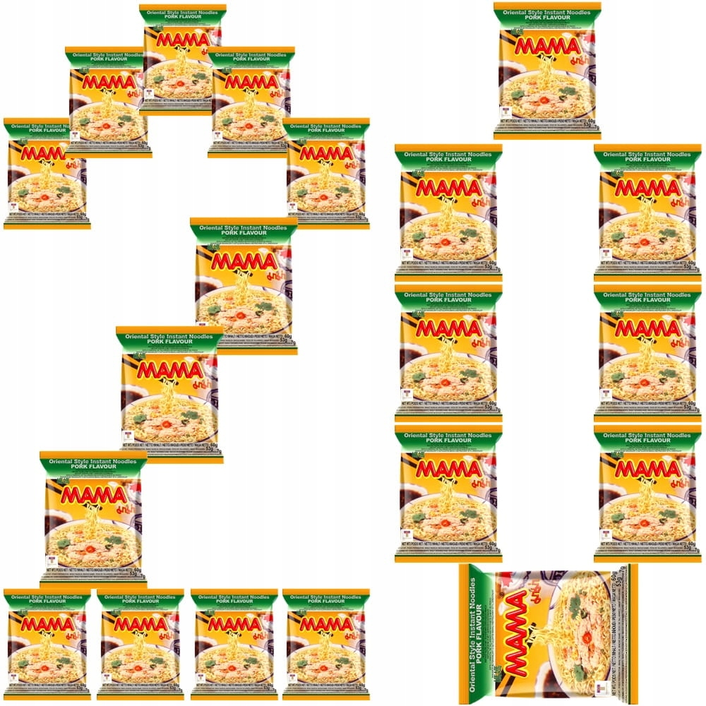 20 x Instantní instantní polévka s příchutí vepřového masa Pork 60 g Mama