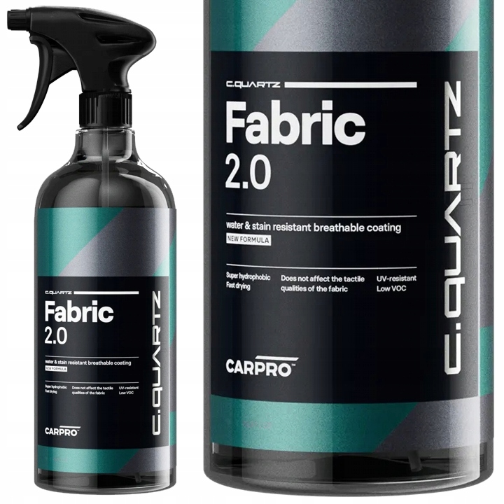 CarPro CQuartz Fabric 2.0 powłoka impregnat do tapicerki materiałowej 1L