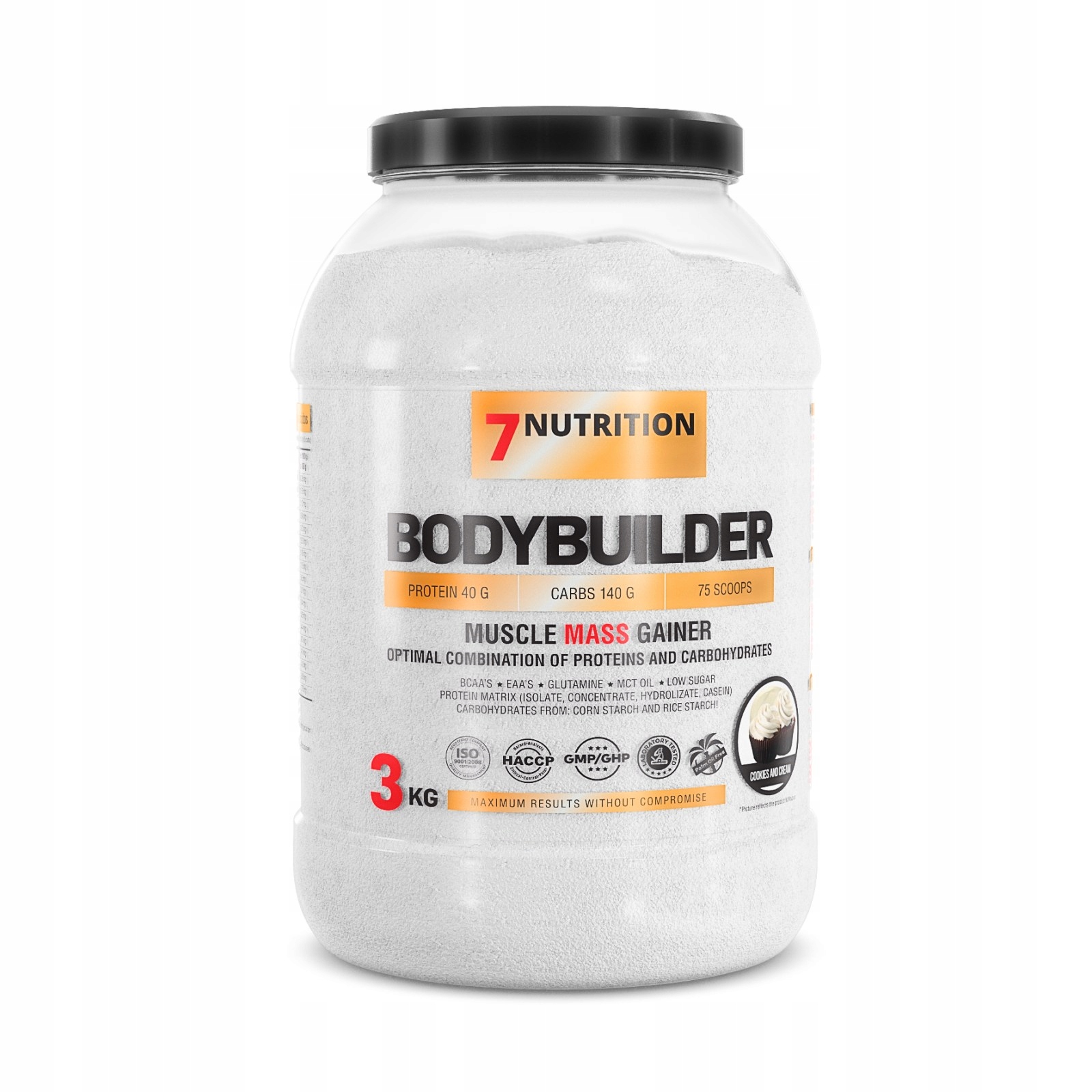 7NUTRITION Bodybuilder 3KG Gainer Sacharidy