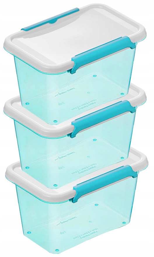 

3 x Pojemnik Na Żywność Z Pokrywką Pudełko 0,65 l