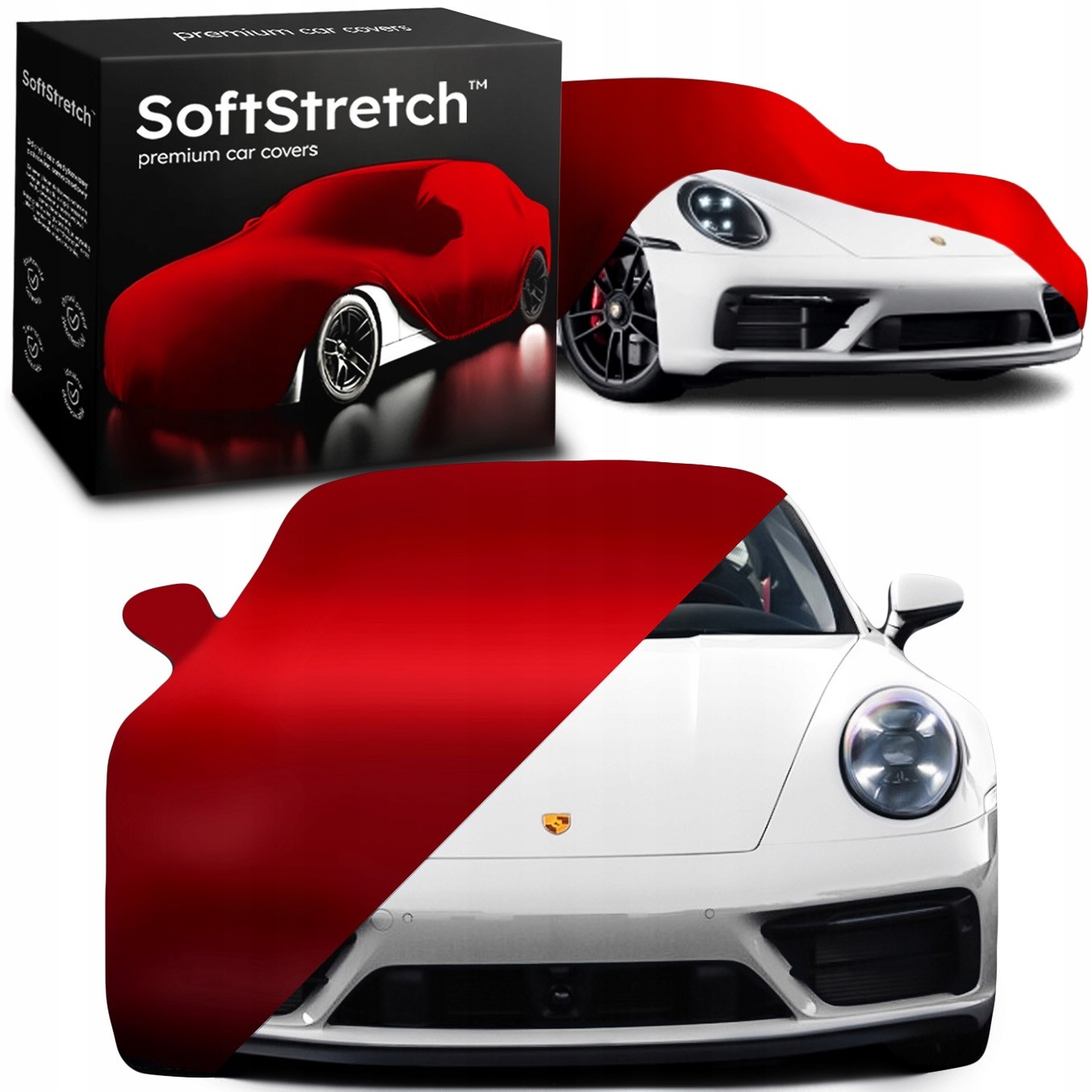 Kryt auta SoftStretch pro Porsche 911 992 červený