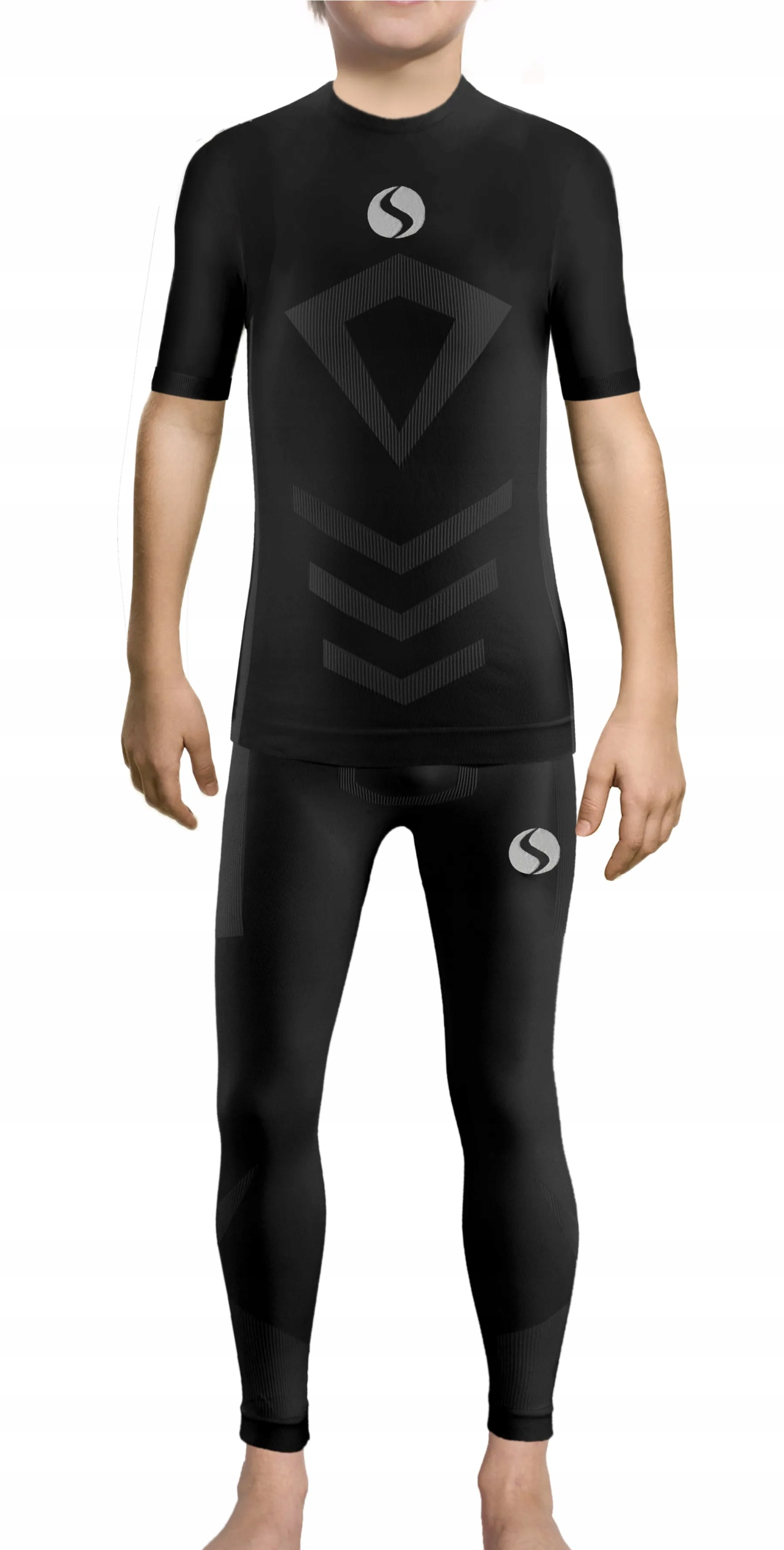 Sesto Senso Komplet Thermo chlapec kr.ruka dlouhé kalhoty Černá 116-140 4XS/3XS