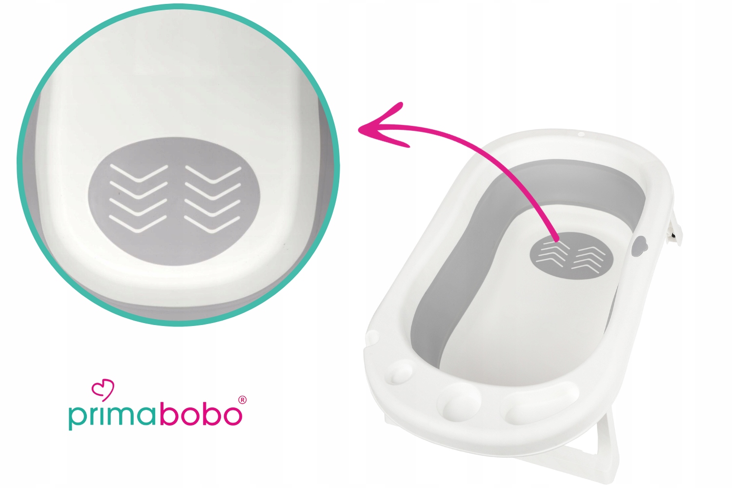 Wanienka składana MyToy Primabobo, wanna dla dziecka z matą i zabawką DUŻA Stan opakowania oryginalne