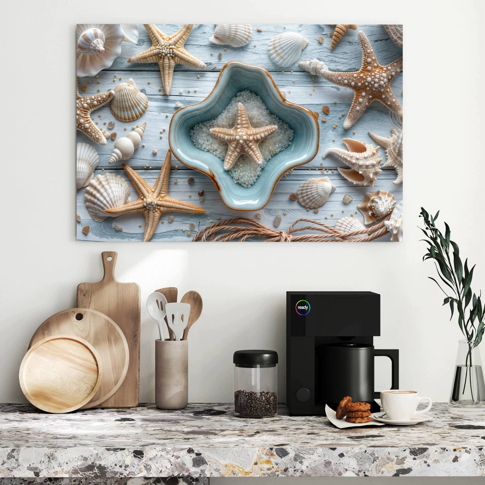 Magnetická tabule Dekorace s muszli Tvar 90 × 60 cm