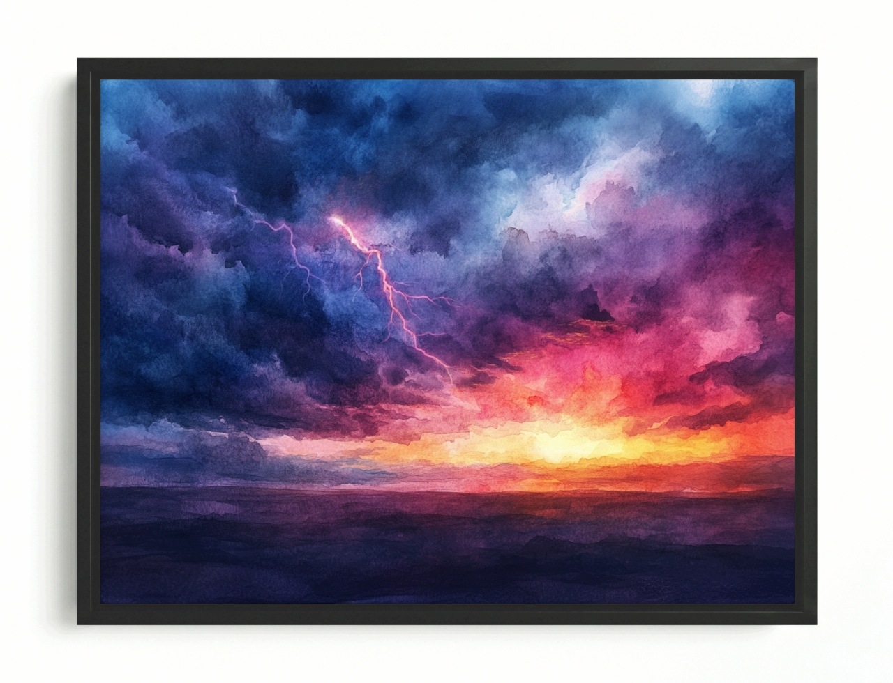 Obraz Rám Americký Box Nebe Bouře Blesk Mraky Počasí 100x75