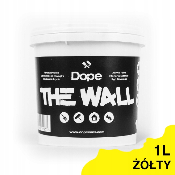 

Farba żółta Dope The Wall do ścian i elewacji 1 L