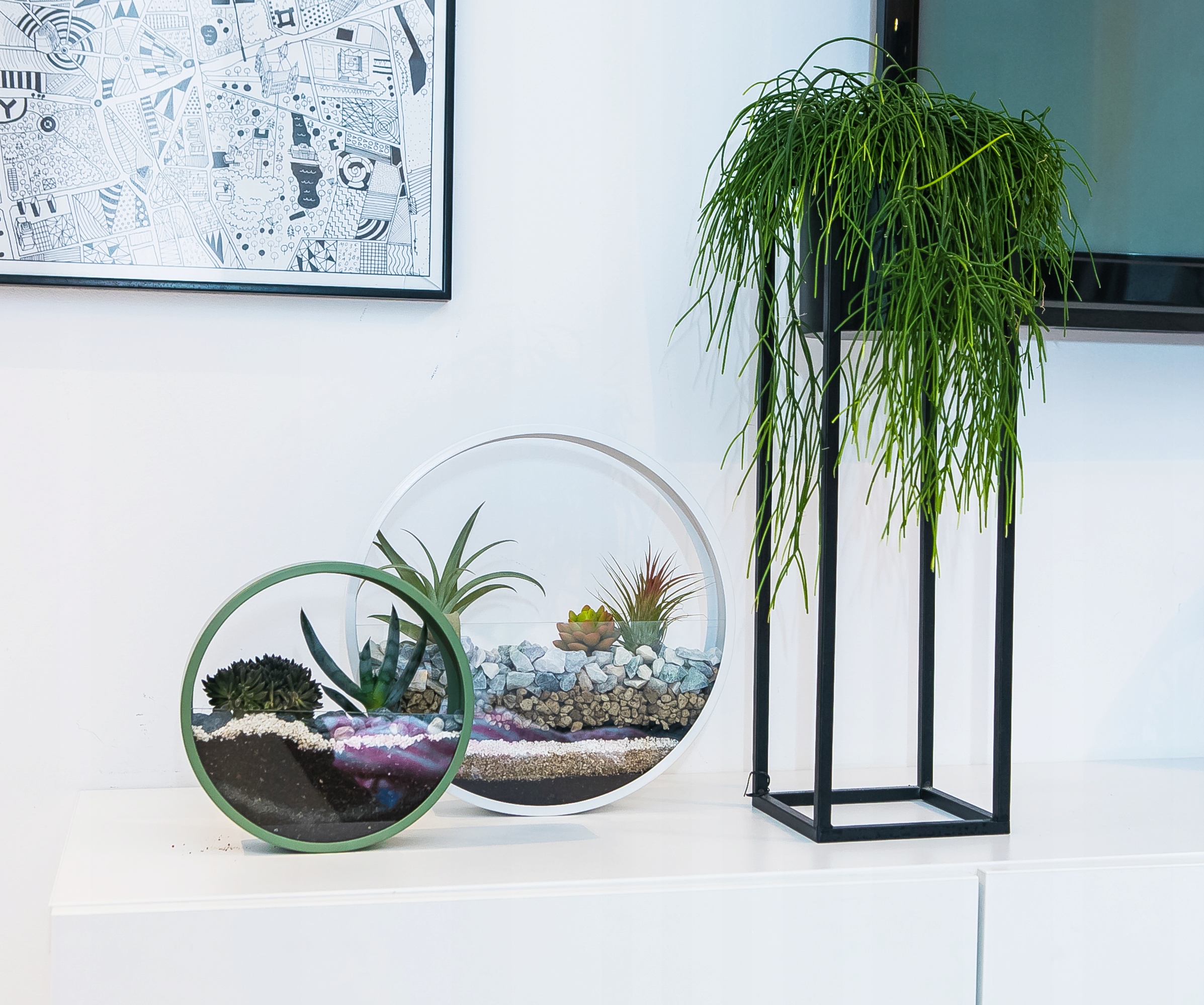 Metalowy kwietnik ścienny doniczka obraz na ścianę Rodzaj doniczka