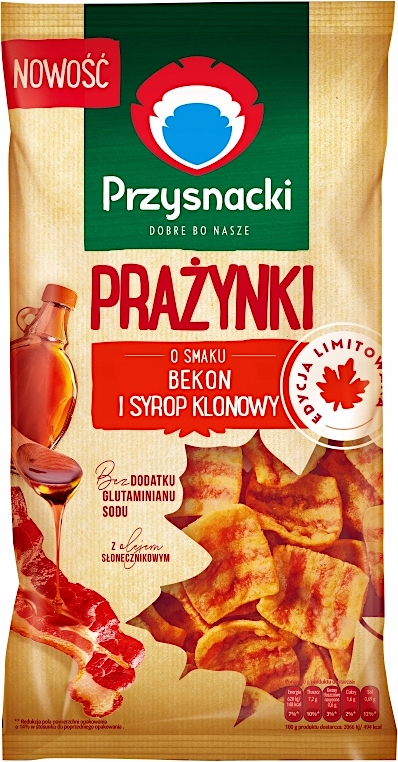 Przysnacki Prażynki o Smaku Bekonu i Syropu Klonowego Edycja Limitowan 120g