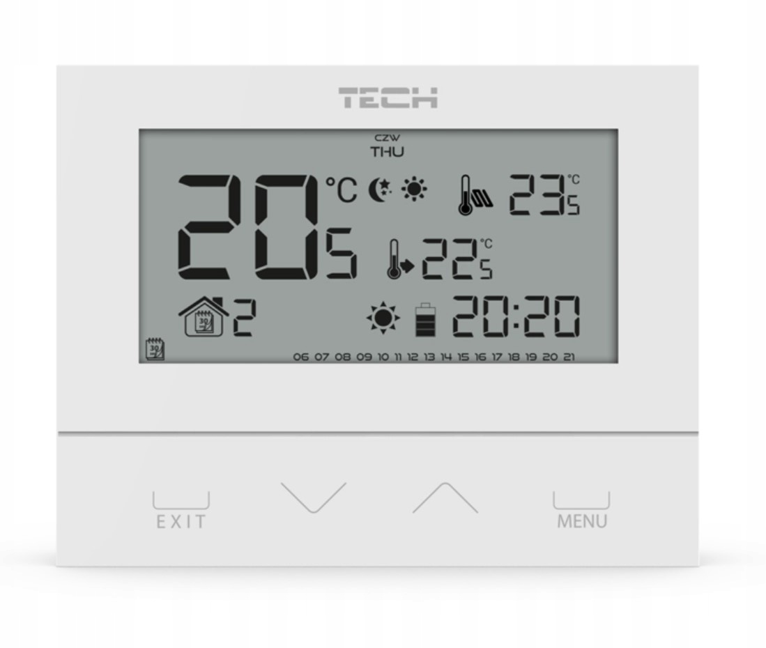 REGULATOR STEROWNIK POKOJOWY RADIOWY BEZPRZEWODOWY BIAŁY TECH ST-292 V2 Marka Tech