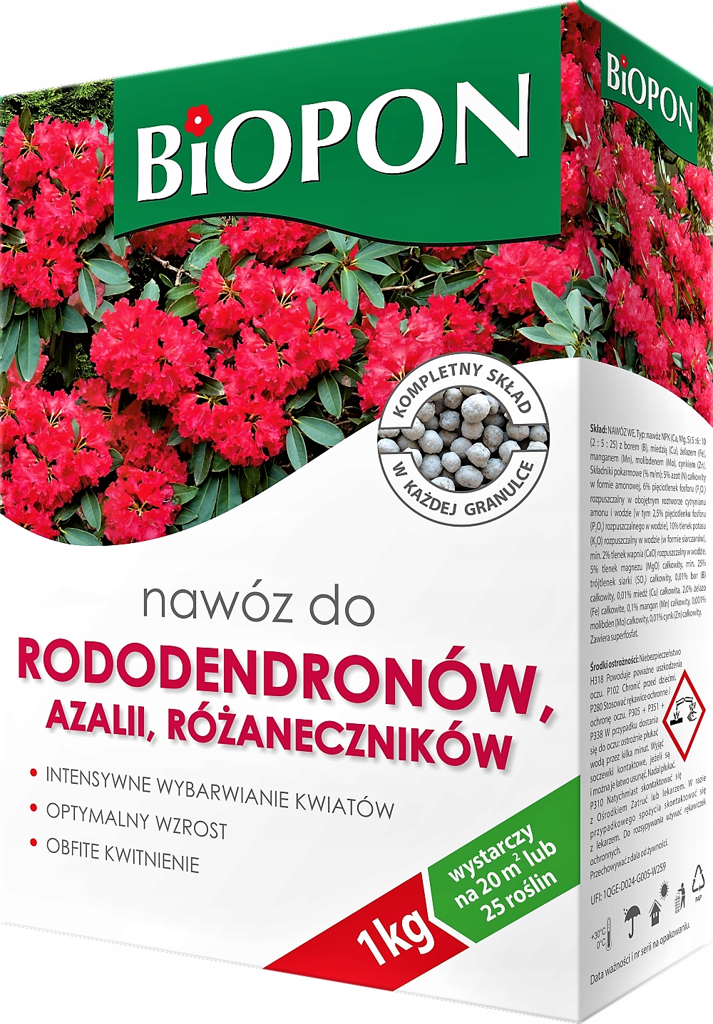 

Nawóz do rododendronów azalii Biopon granulat 1kg