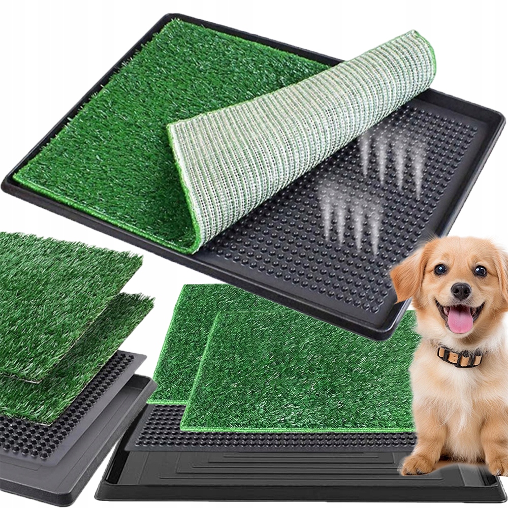 Kyveta Velká Psí Toaleta Pro Psa Umělá Tráva S Nádržkou 76*51 cm