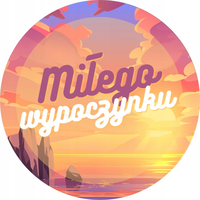 

Naklejki Miłego Wypoczynku Morze 4 cm 35 szt