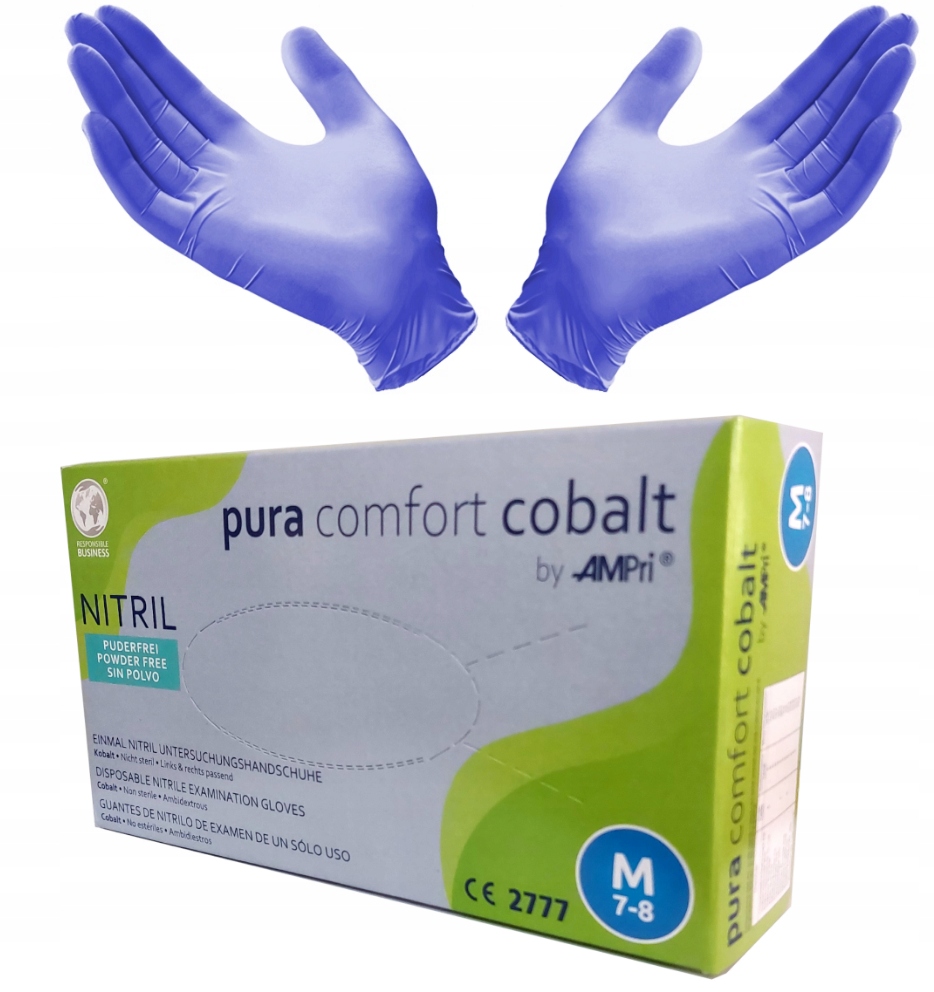 Rękawice nitrylowe Pura Comfort Cobalt roz.M Ampri