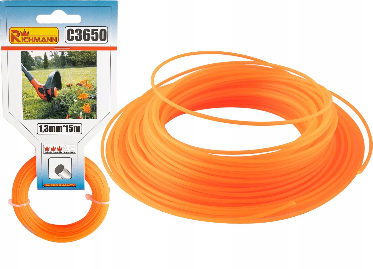 

Żyłka do kosiarki kosy spal. okrągła 1,3mm C3650