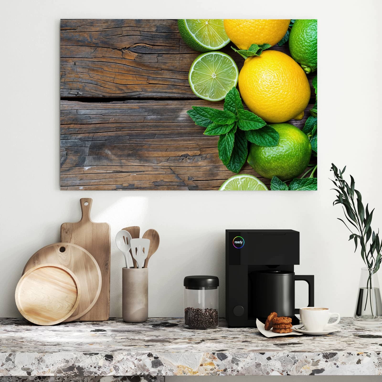 Magnetická tabule Ovoce citrusové Dřevo 90 × 60 cm