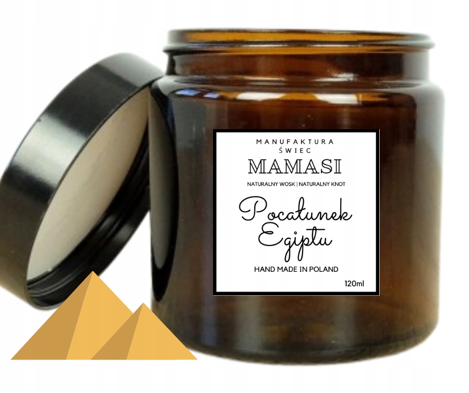 

Pocałunek Egiptu Sojowa 120ML Świeca , Świeczka
