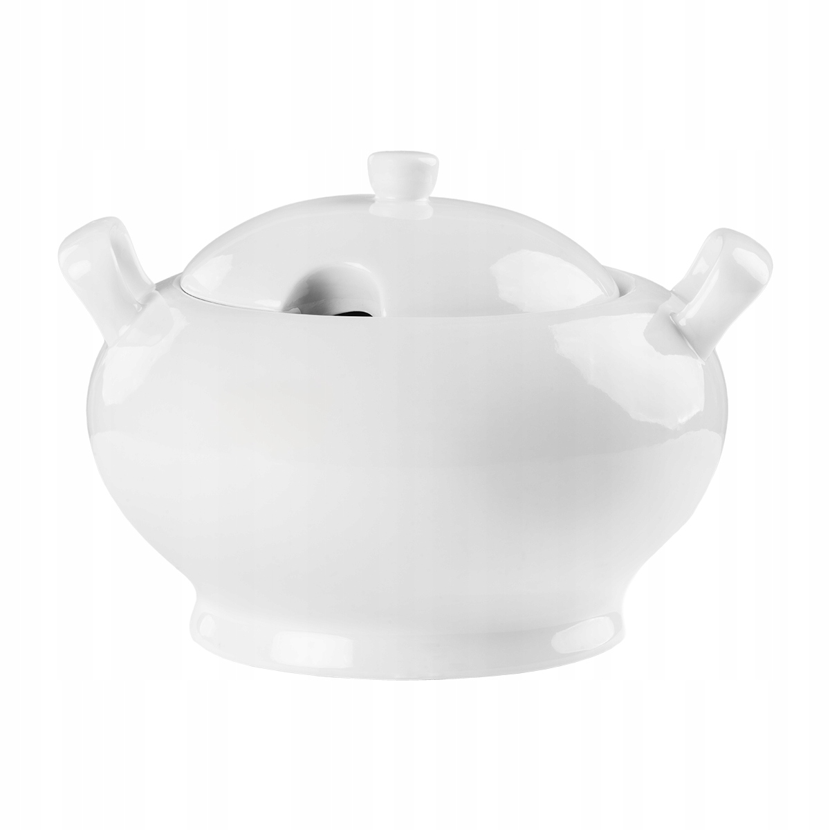 WAZA DO ZUPY 2,5L OKRĄGŁA PORCELANOWA WAZA DO ROSOŁU ZUPY Z POKRYWĄ 2,5L