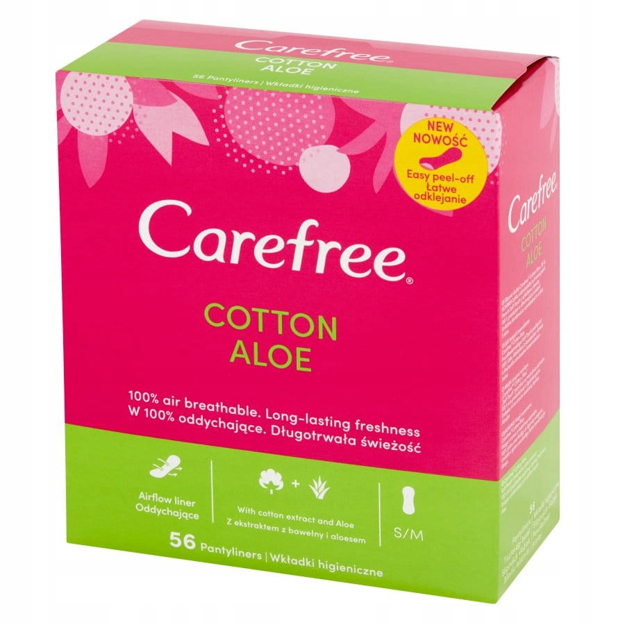 

Carefree Wkładki 56szt Cotton Aloe