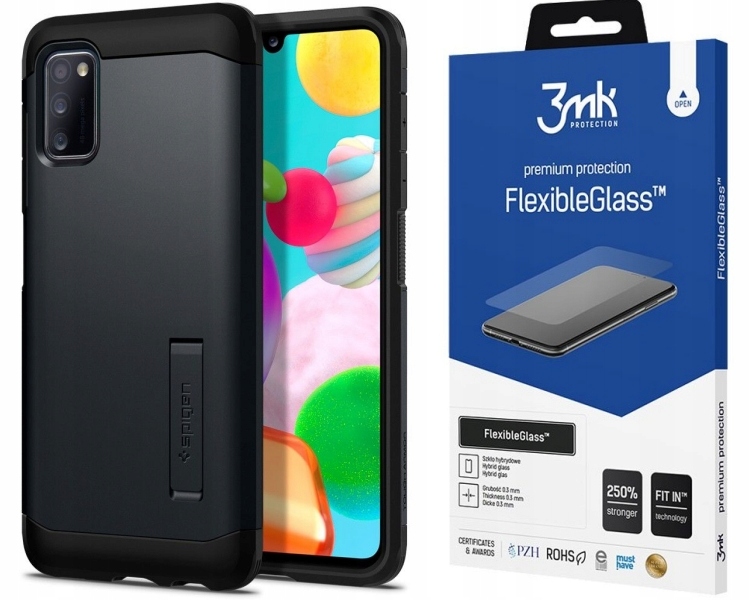 

Etui do Galaxy A41, Spigen Ta, cover, case + Szkło
